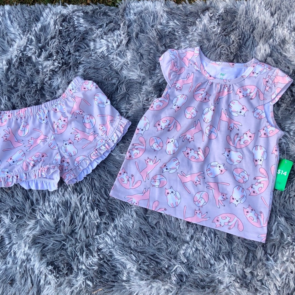 New Cat Pajamas- 2 piece set